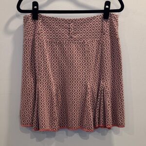 Free People Pink Geometric A-Line Skirt